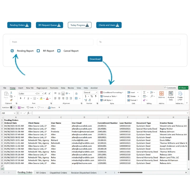 Order insights and reporting dashboard icon showing analytics and data visualization tools