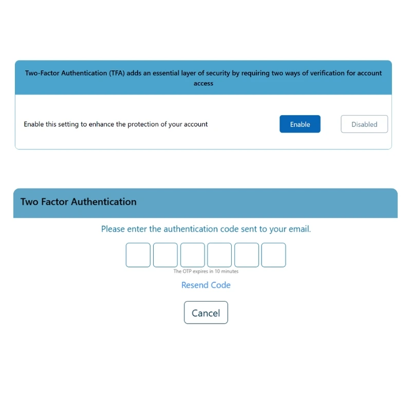 Two-factor authentication security feature icon